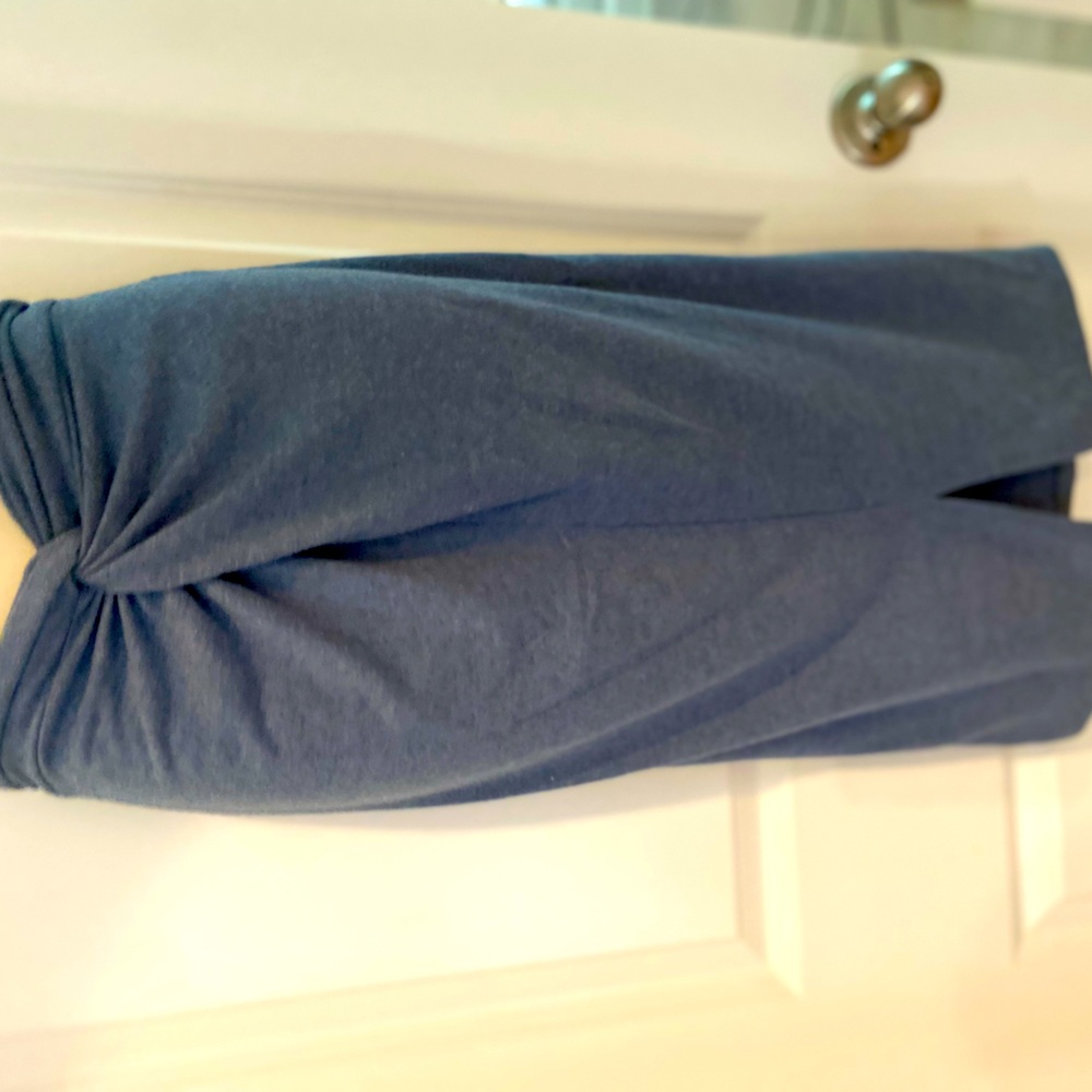 Heatherly Blue Midi Knot Skirt